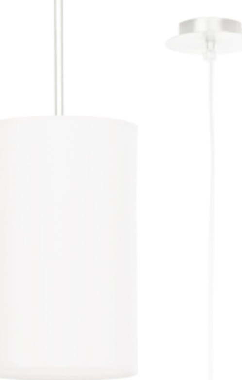 Bílé závěsné svítidlo s textilním stínidlem ø 15 cm Volta – Nice Lamps