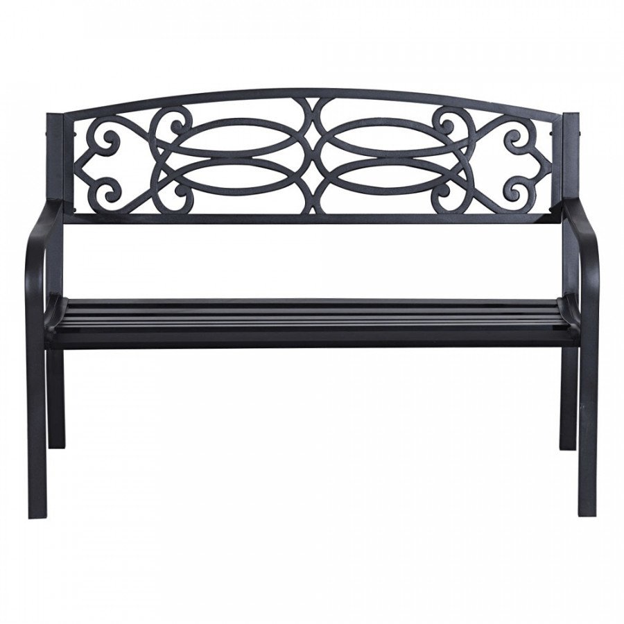 Tempo Kondela Zahradní lavička VENDA- černá