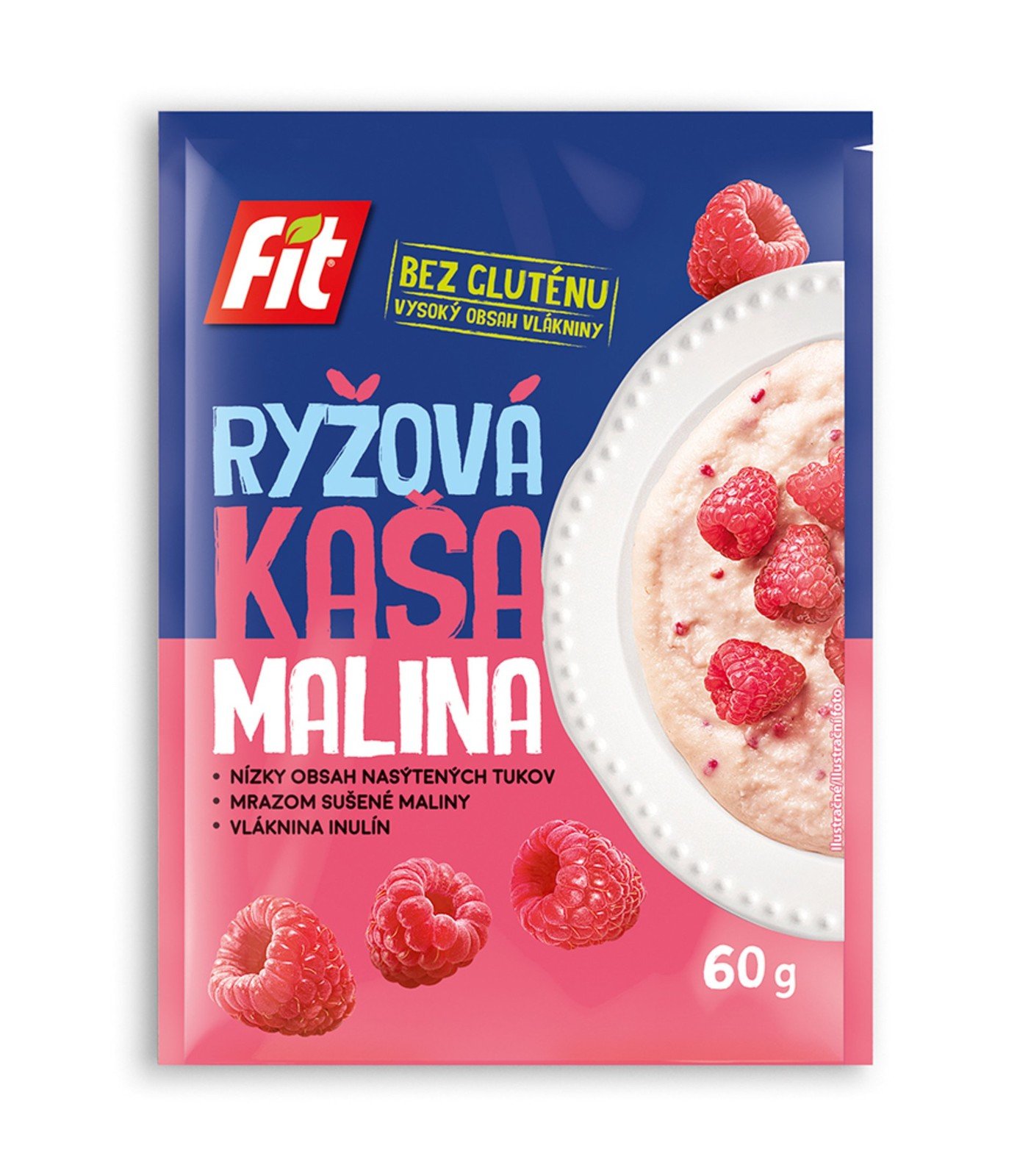 Fit Rýžová kaše malina 60 g