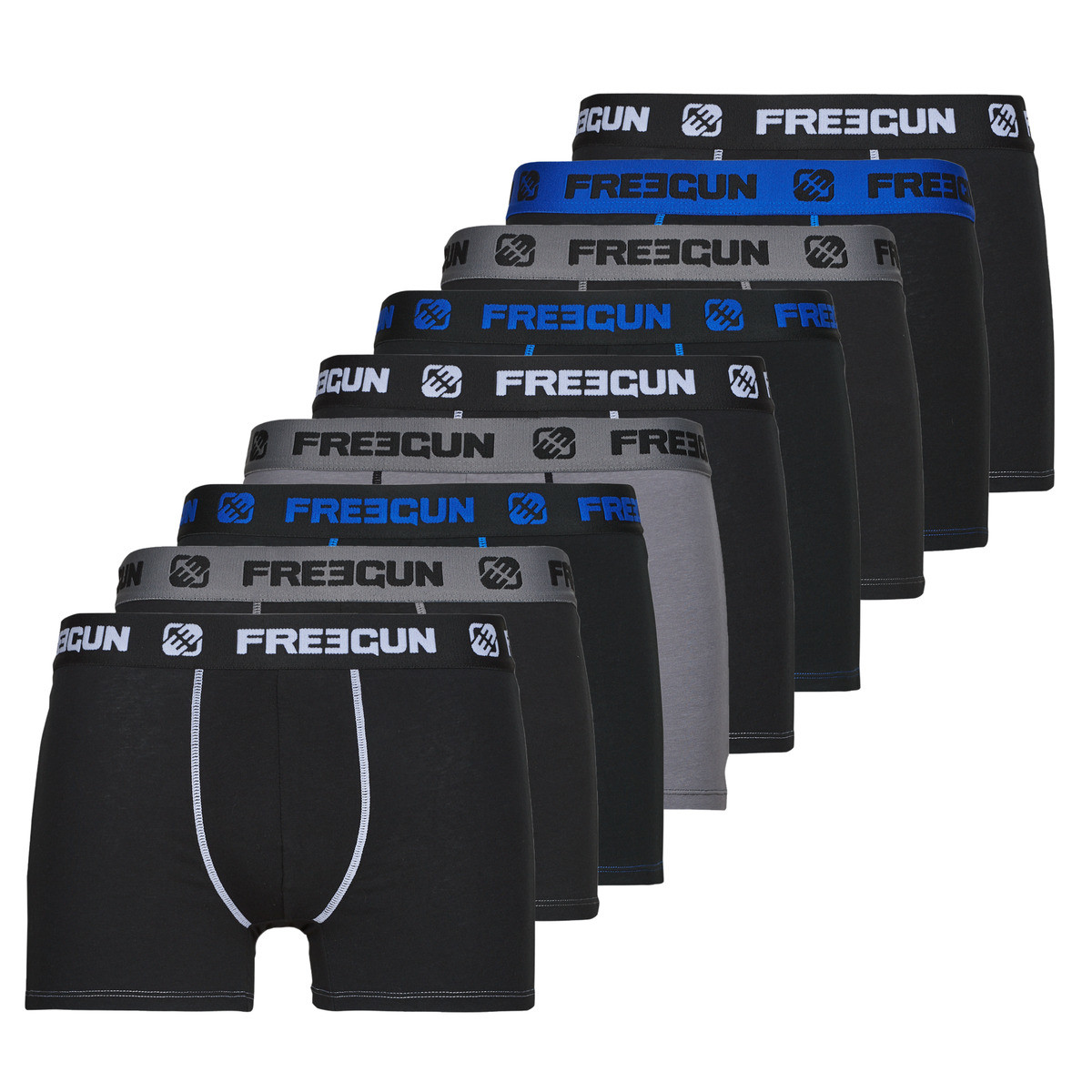 Freegun  BOXERS COTON E1 X9  ruznobarevne