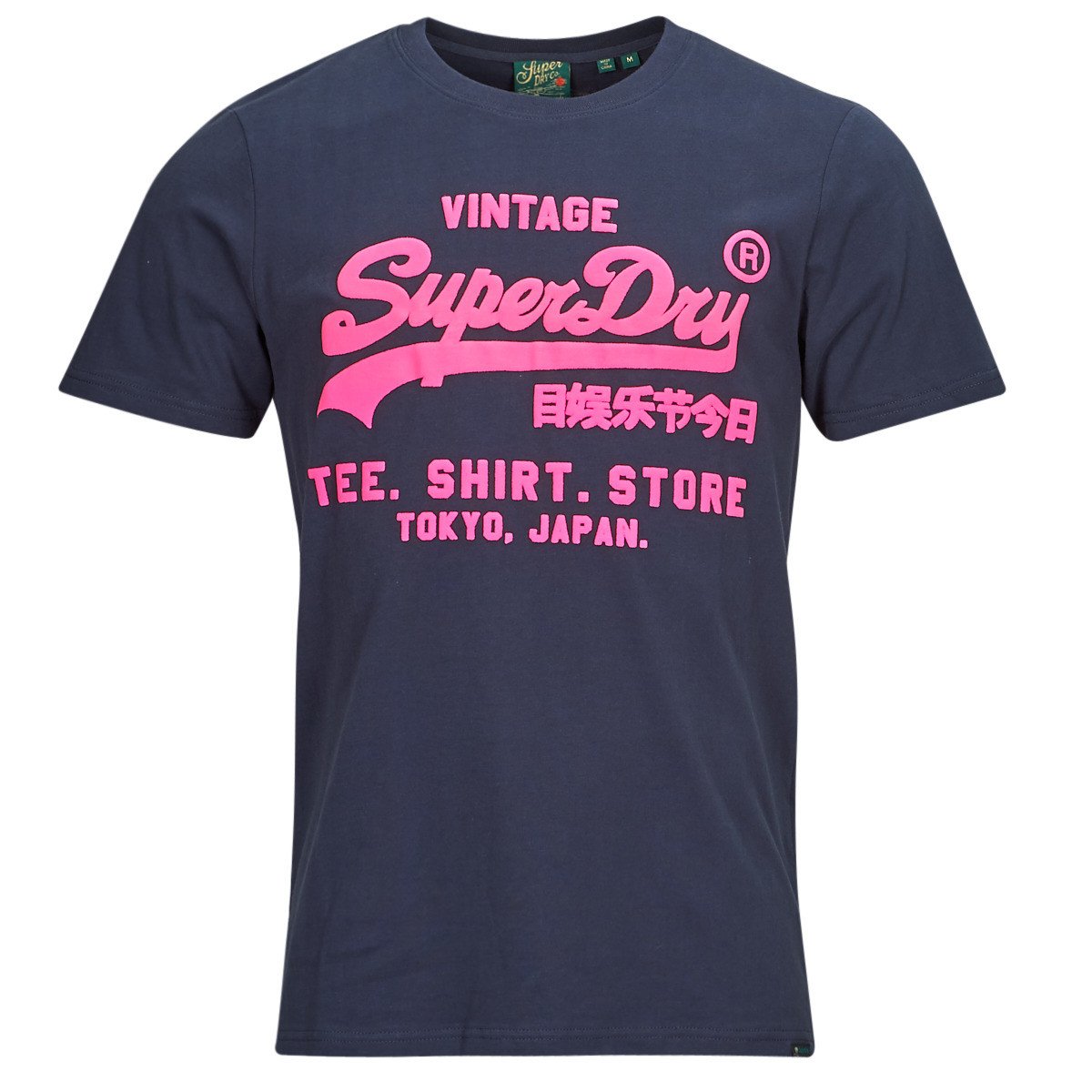 Superdry  NEON VL T SHIRT  Tmavě modrá