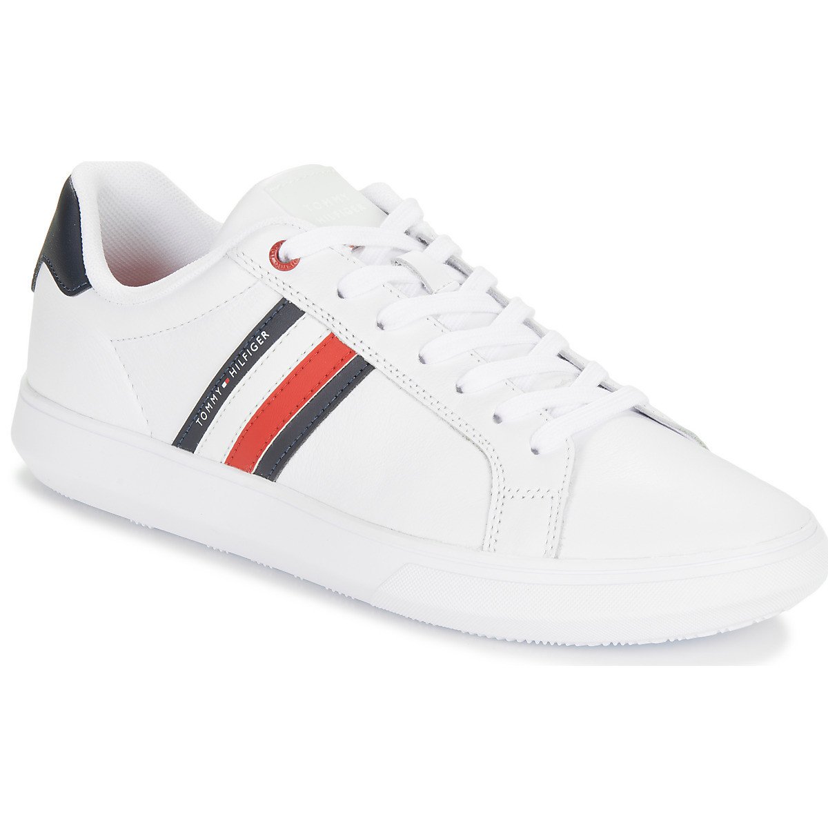 Tommy Hilfiger  ESSENTIAL LEATHER CUPSOLE  Bílá