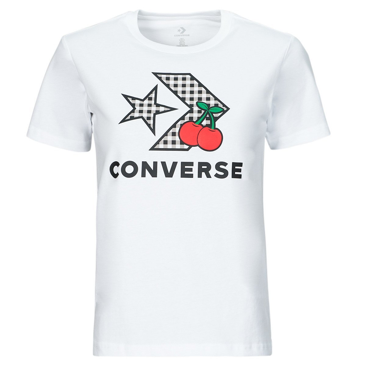 Converse  CHERRY STAR CHEVRON INFILL TEE WHITE  Bílá