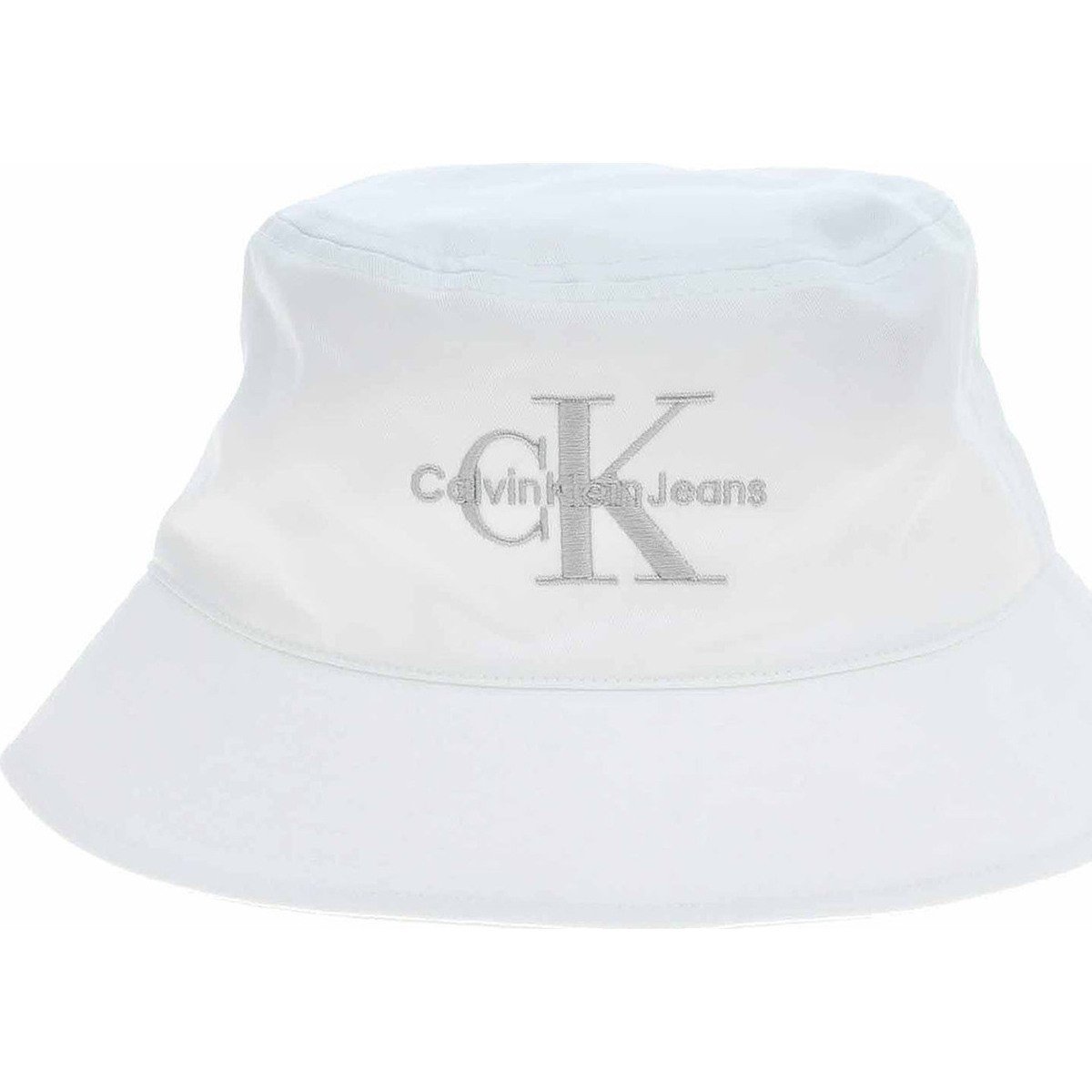 Calvin Klein Jeans  dámský klobouk K60K6110290LI White-Silver Logo  Bílá