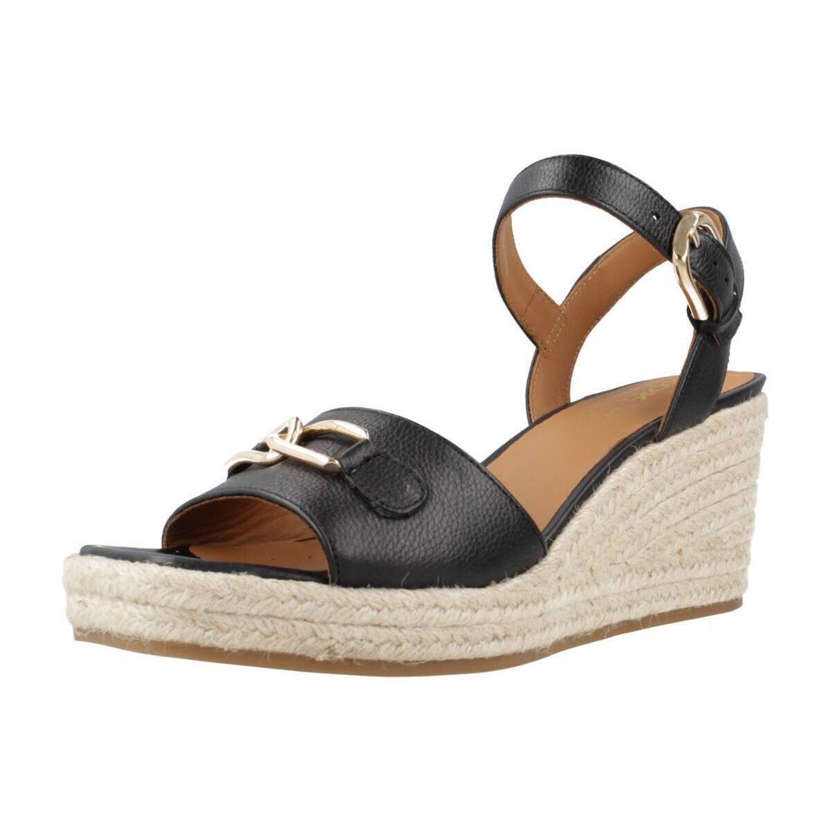 Geox  D PANARES C - TUMB.LEA  Černá