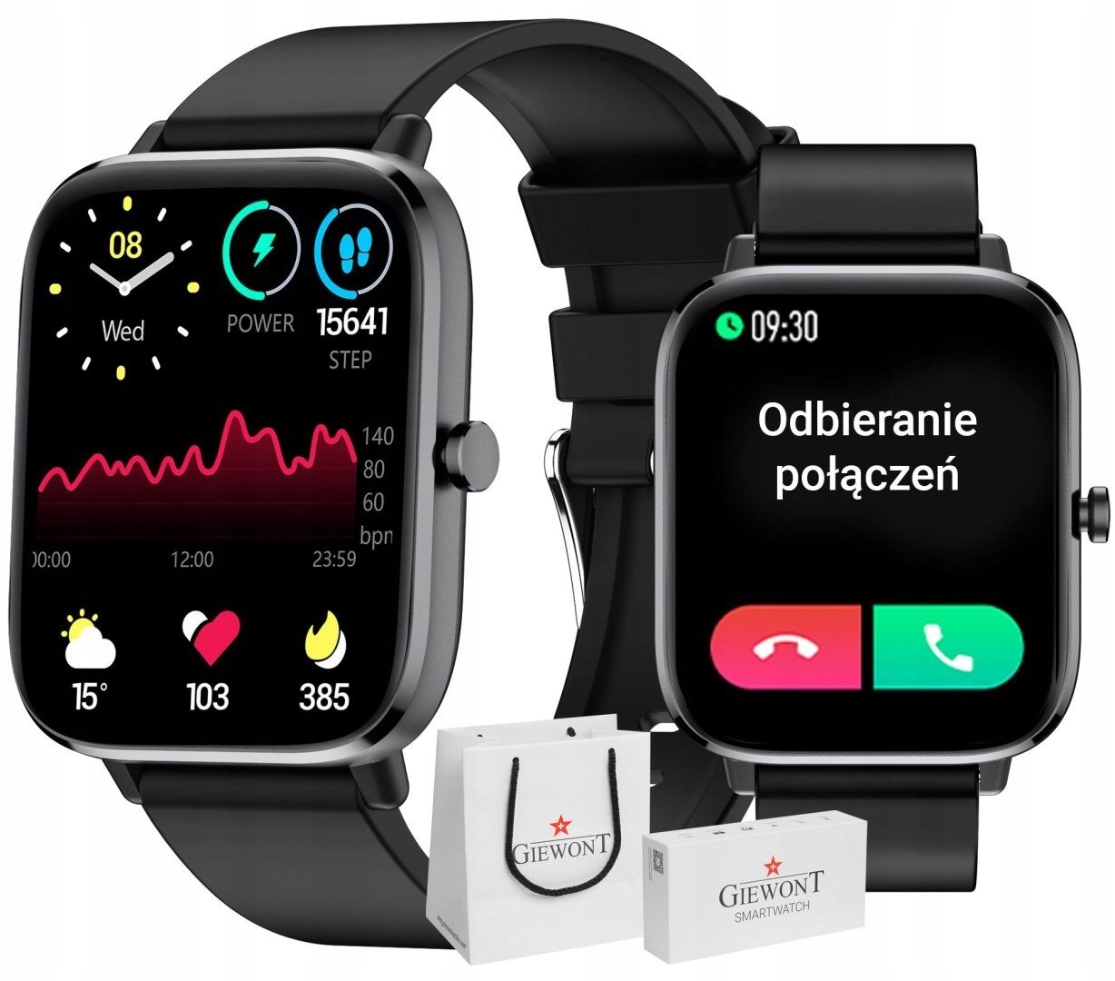 Dámské hodinky Smartwatch S funkcí volání Černá