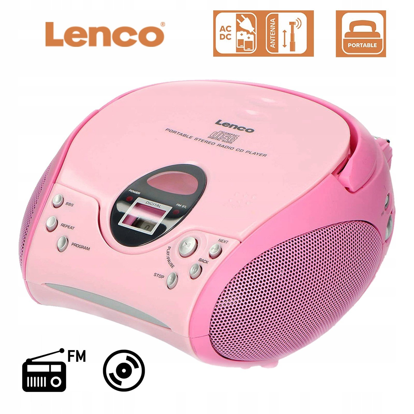 Radiopřijímač pro děti! Lenco SCD-24 Fm /CD