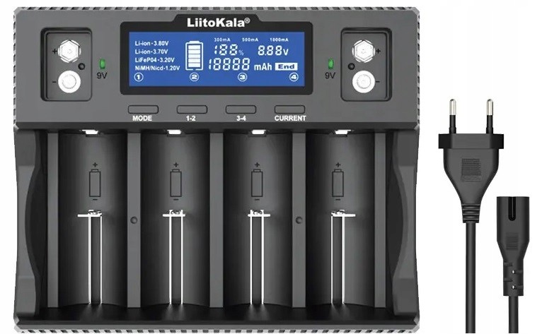 LiitoKala Lii-D4XL Nabíječka baterií Li-Ion Aa