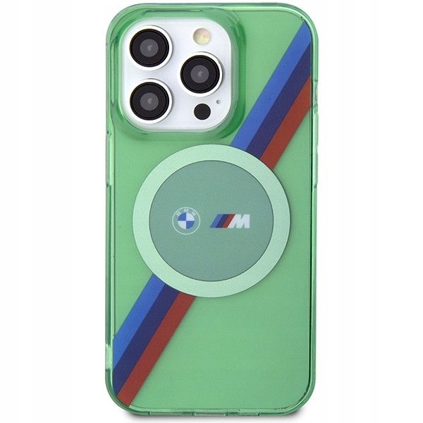 BMHMP15LHDTN iPhone 15 Pro 6,1' zelený/zelený pevný obal M Tricolor Stripes