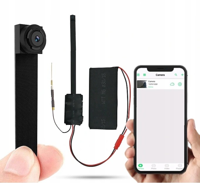 Mini Kamera Pro Skrytí Špionážní Ip Wifi Podgrid Vzdálená Detekce Pohybu