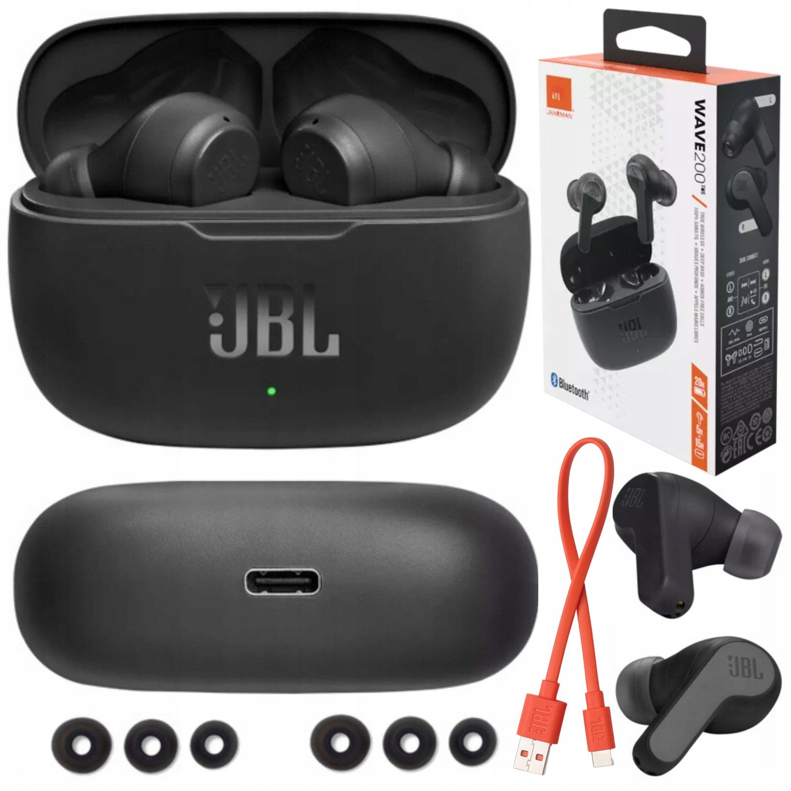 Bezdrátová sluchátka Jbl Wave 200 Tws Mikrofon pro Bluetooth běh