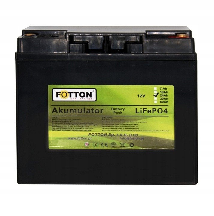 Akumulátor LIFEPO4 24Ah 12V box Fotton Li-Ion (Li-Ion)