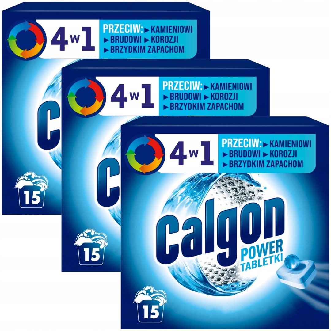 Calgon Sada Tablety Odvápňovač Kapsle pro Pračku 3x15 ks