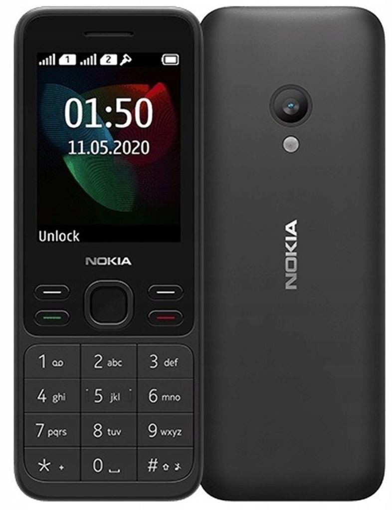 Nový Mobilní Telefon Nokia 150 Dual Sim Černá Bluetooth Radio Sluchátka