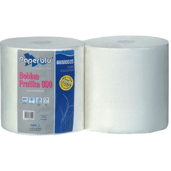 Paperblue S800/25FLE Bobina praktika 800 - Papírové ručníky, dvouvrstvé