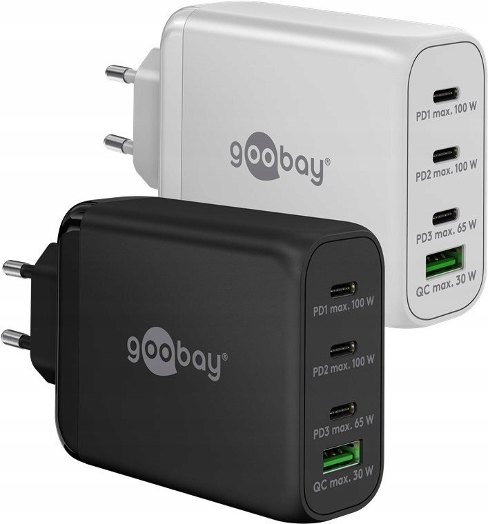 Goobay 65556 Multinapěťový napájecí adaptér Usb-c Pd (100 W), bílý Goobay