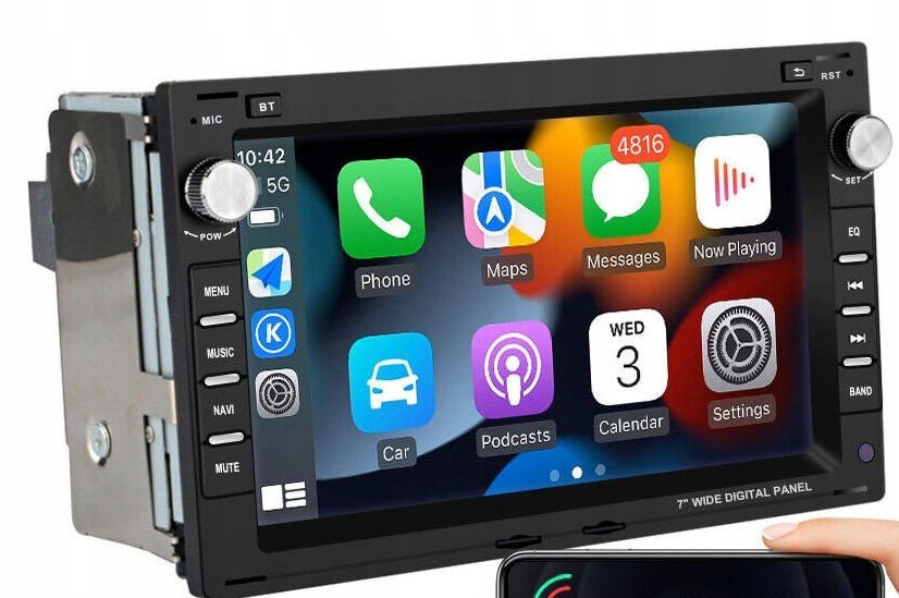 Autorádio CarPlay Android 2+32GB Vw Golf4 Passat Polo T5 Seat Jetta