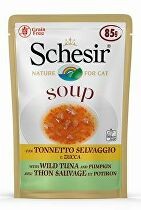 Schesir Cat kapsa Adult Soup tuňák/dýně 85g 5 + 1 zdarma