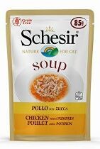 Schesir Cat kapsa Adult Soup kuře/dýně 85g 5 + 1 zdarma