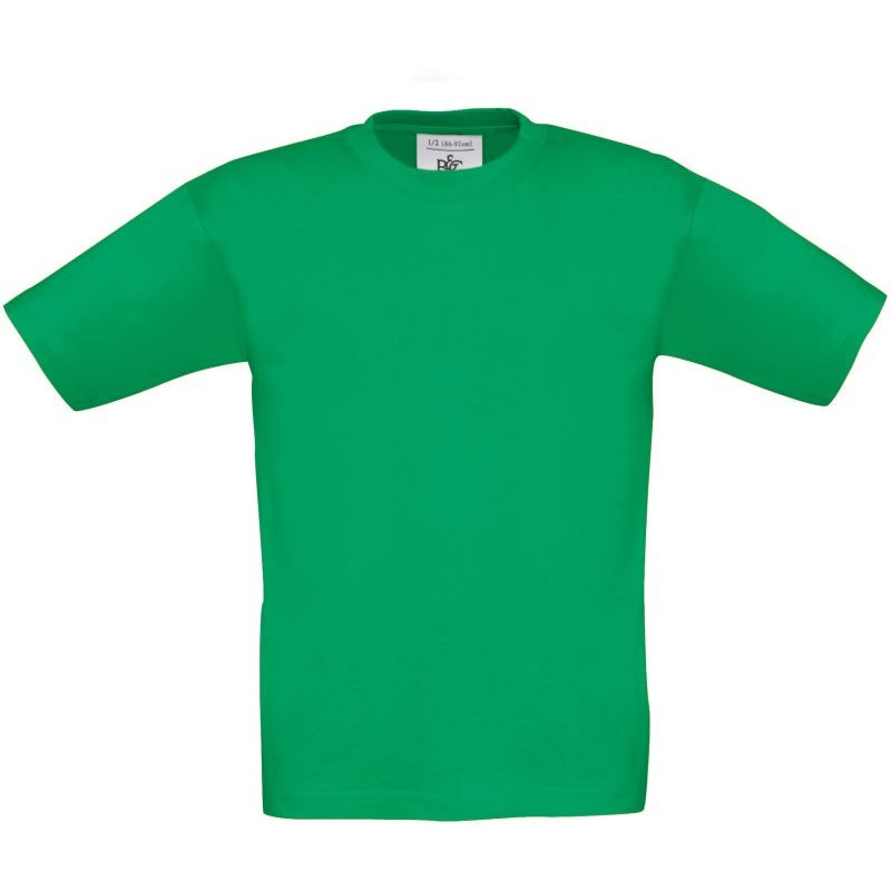 Dětské tričko B&C Exact 190 - zelené, 12-14 let