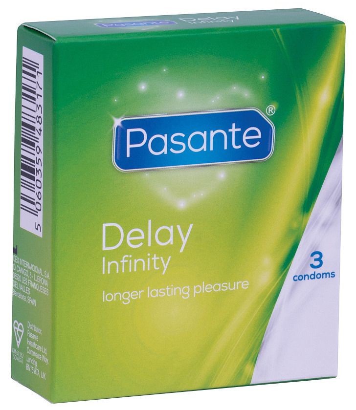 Pasante Kondomy pro oddálení ejakulace Delay Infinity (3 ks) - Pasante