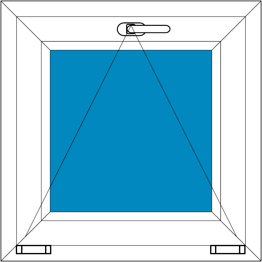 Plastové okno 190x100 | sklopné | bluEvolution 82 | Trojsklo BARVA PROFILU: Bílá - Bílá