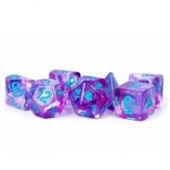 Metallic Dice Games Resin Polyhedral Dice Set: Unicorn Violet Infusion (7)