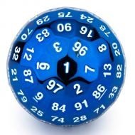 HYMGHO Titans Fist Blue Metal Dice 50 mm (D100)