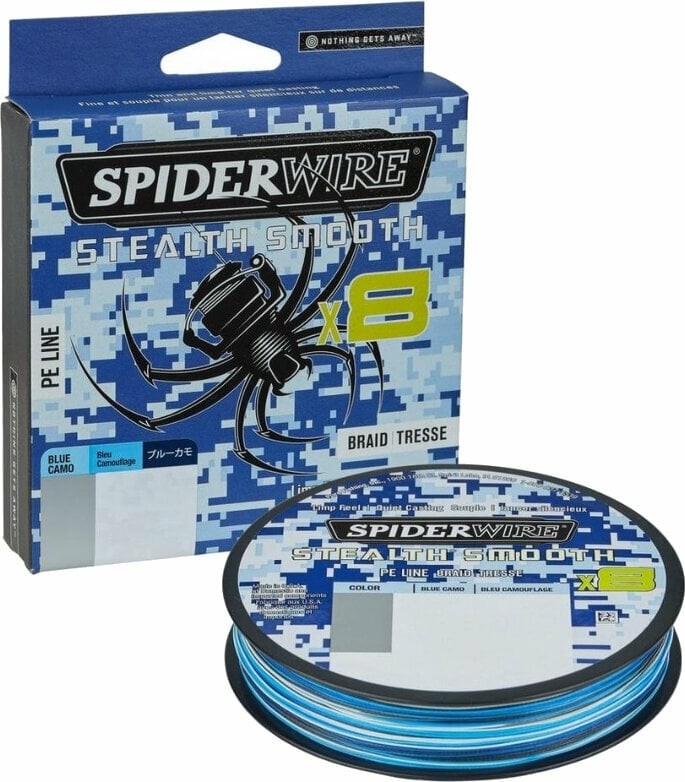 SpiderWire Stealth® Smooth8 x8 PE Braid Blue Camo 0,23 mm 23,6 kg-52 lbs 150 m