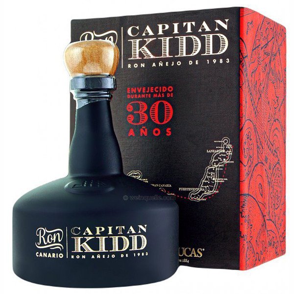 Rum Arehucas Captain Kidd 30YO 0,7l 40% GB Luxury Box (holá láhev)