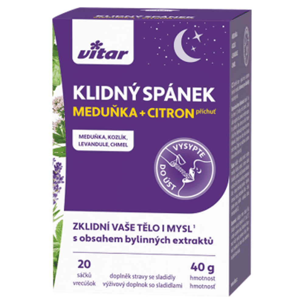 Vitar Klidný Spánek meduňka+citron 20x2 g