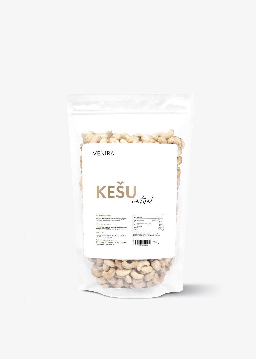 VENIRA kešu natural, 250 g