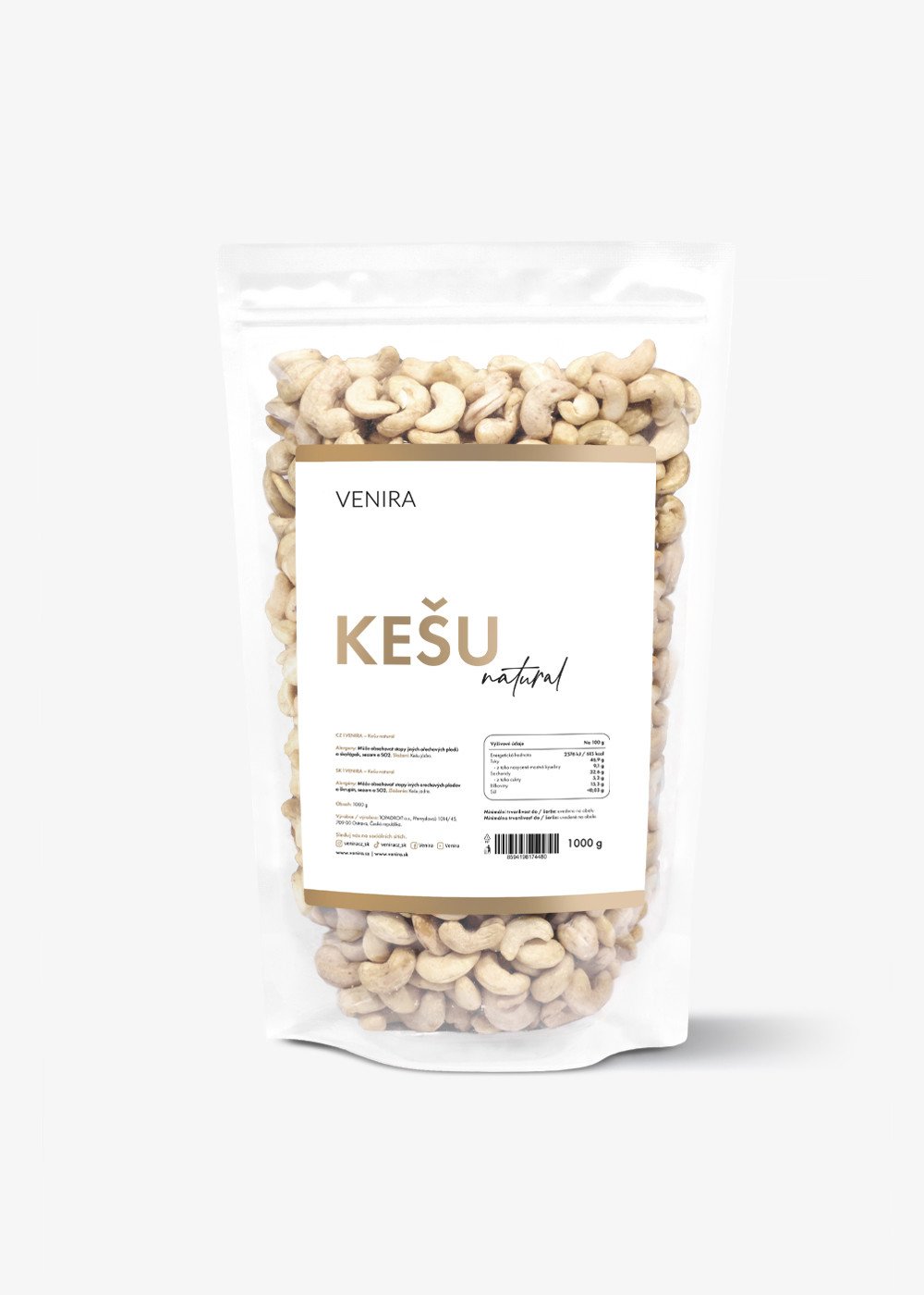 VENIRA kešu natural, 1000 g