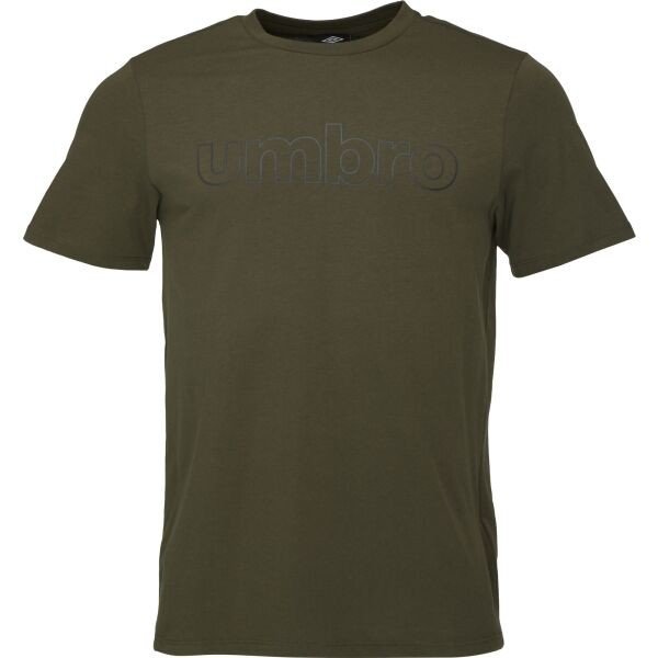Umbro LINEAR LOGO GRAPHIC TEE Pánské triko, khaki, veľkosť S