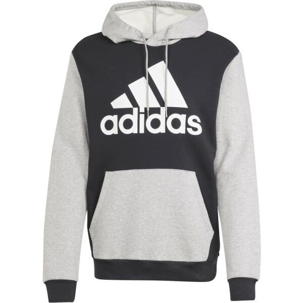 adidas ESSENTIALS FLEECE BIG LOGO HOODIE Pánská mikina, černá, veľkosť S