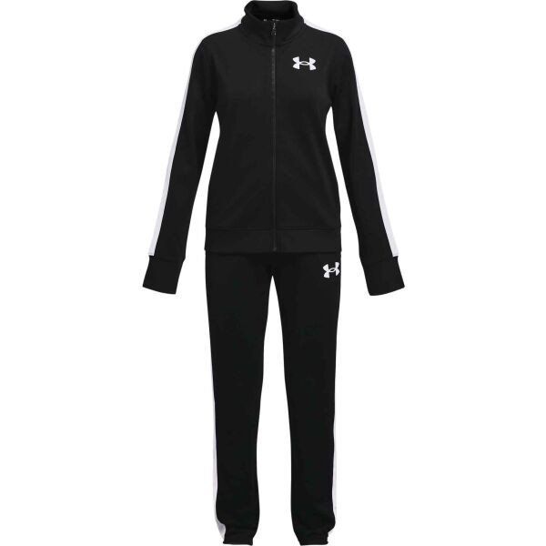 Under Armour EM KNIT TRACK SUIT Dívčí sportovní souprava, černá, veľkosť L