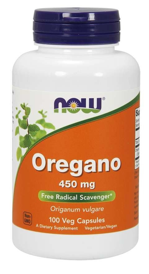 Now® Foods NOW Oregano, 450 mg, 100 rostlinných kapslí