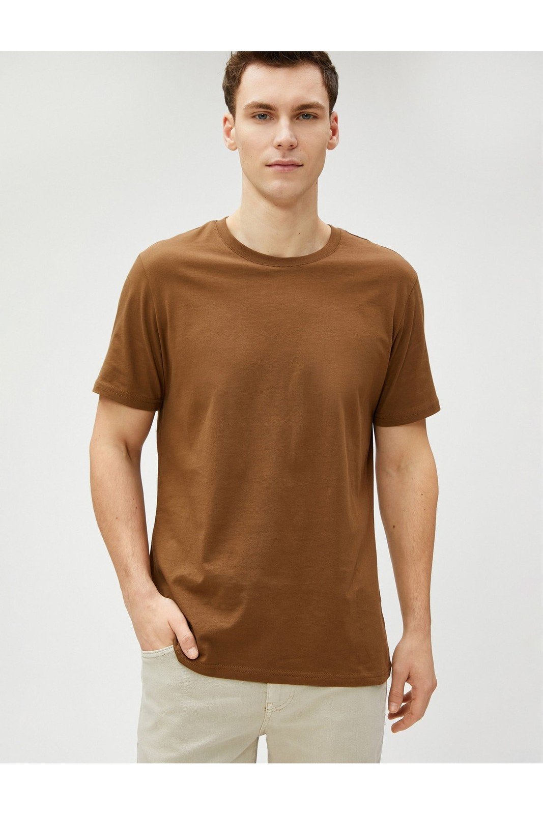 Koton Basic T-Shirt Slim Fit Crew Neck Short Sleeve Cotton