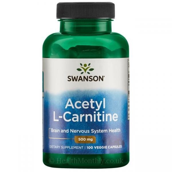 Swanson Acetyl-L-Carnitine 500mg, 100 kapslí