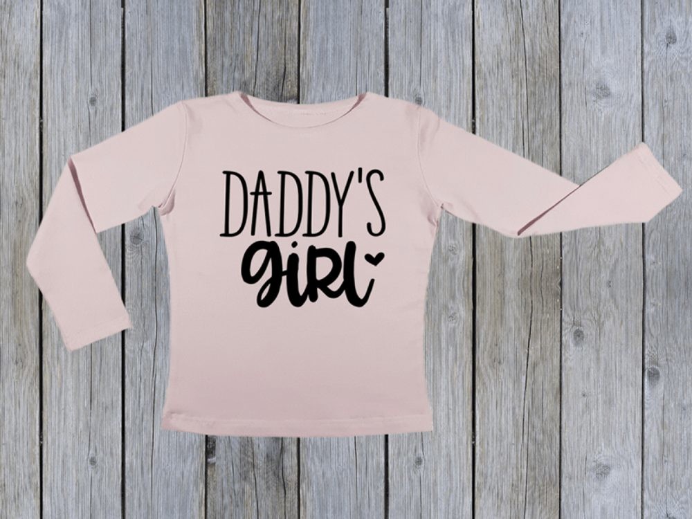 KIDSBEE Dívčí bavlněné tričko Daddy's Girl - růžové, vel. 122
