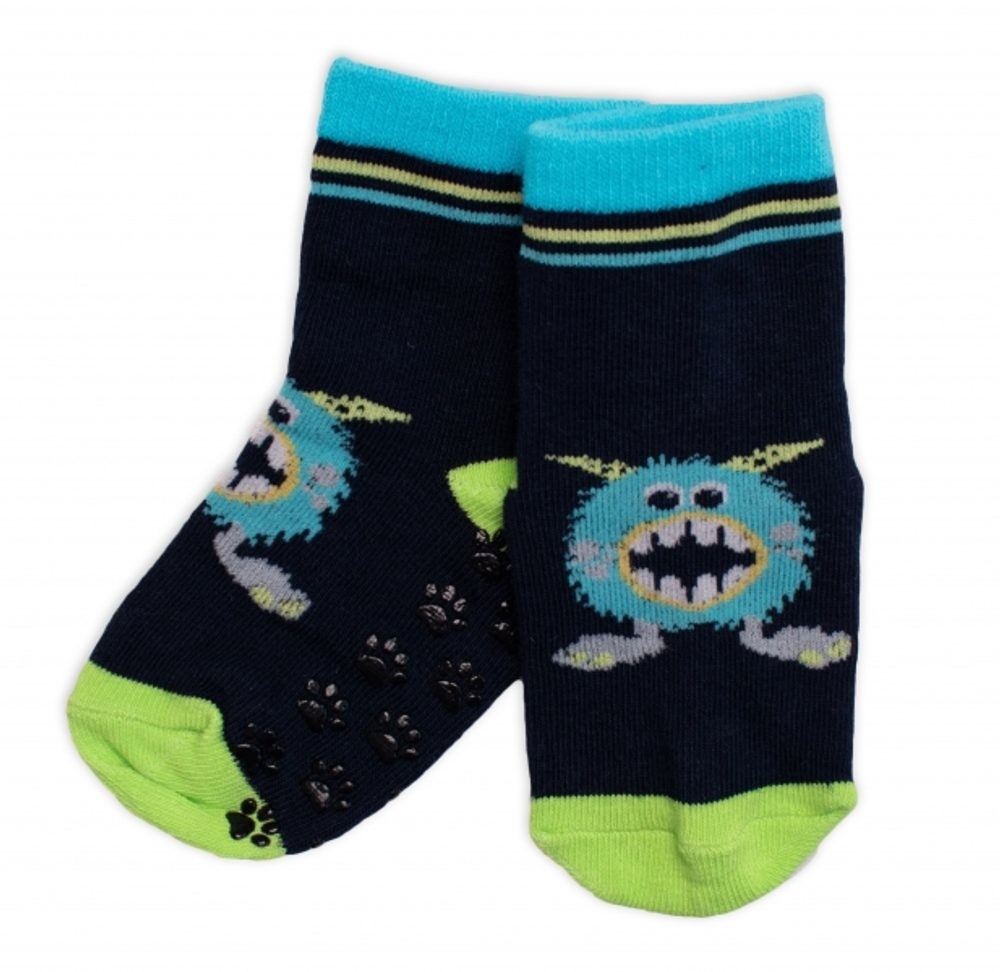 BN Dětské ponožky s ABS Příšerky - granát