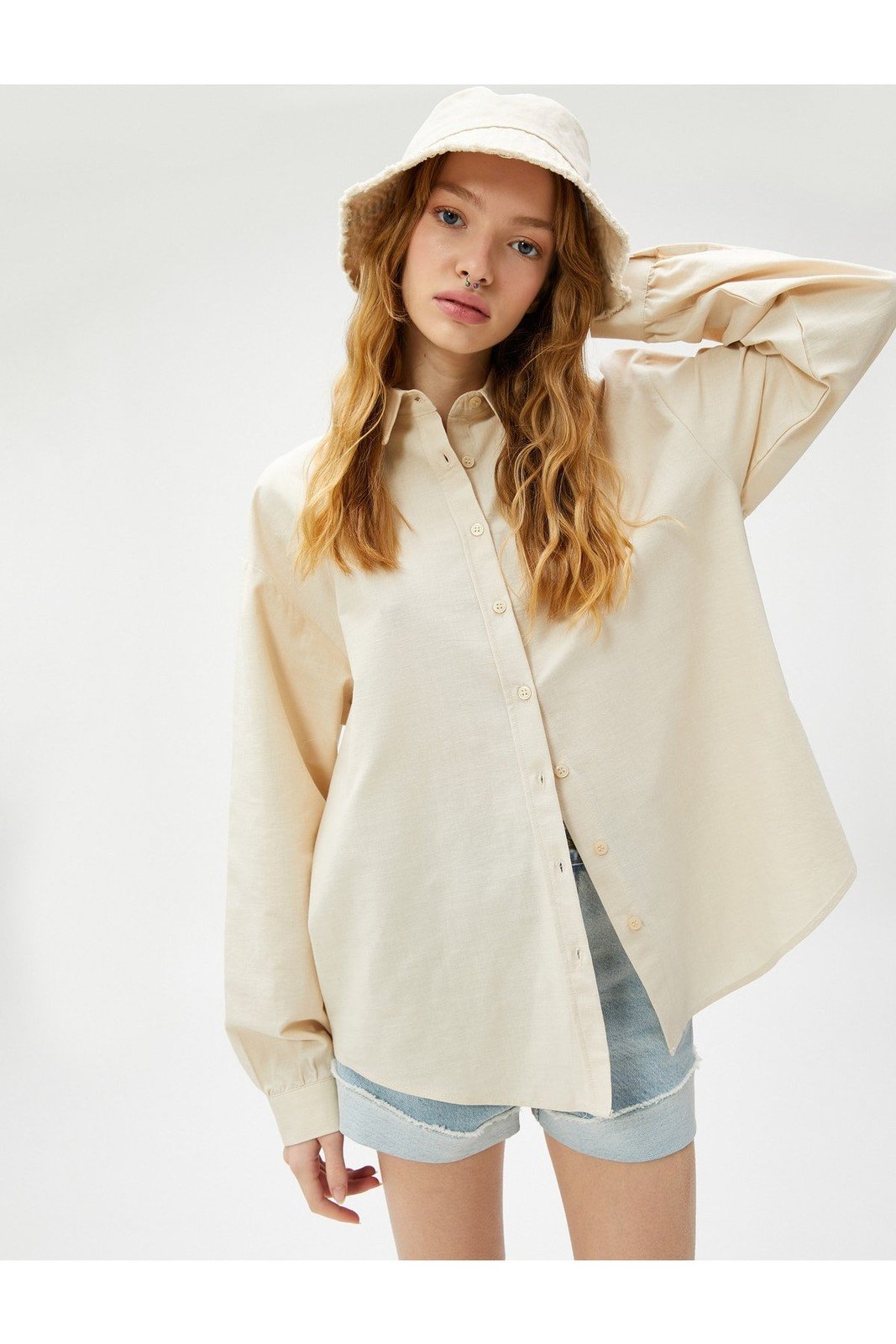 Koton Basic Shirt Long Sleeve Cotton Buttoned