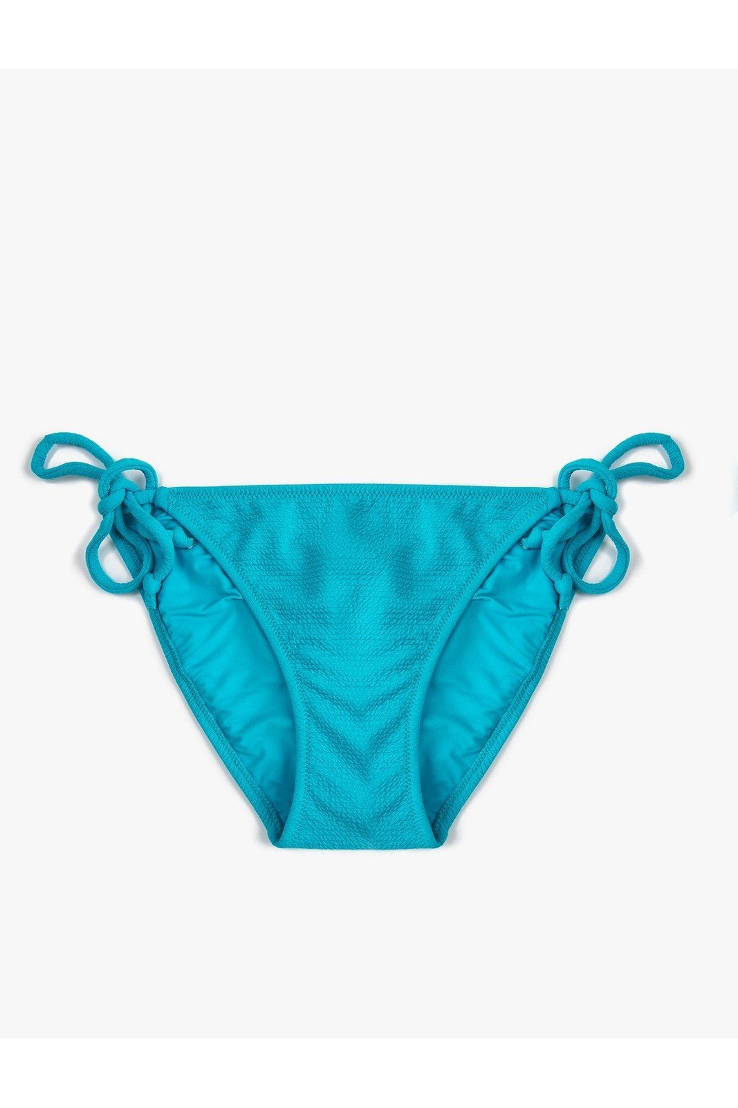 Koton Brazilian Bikini Bottom Basic Textured Side Tie Detail