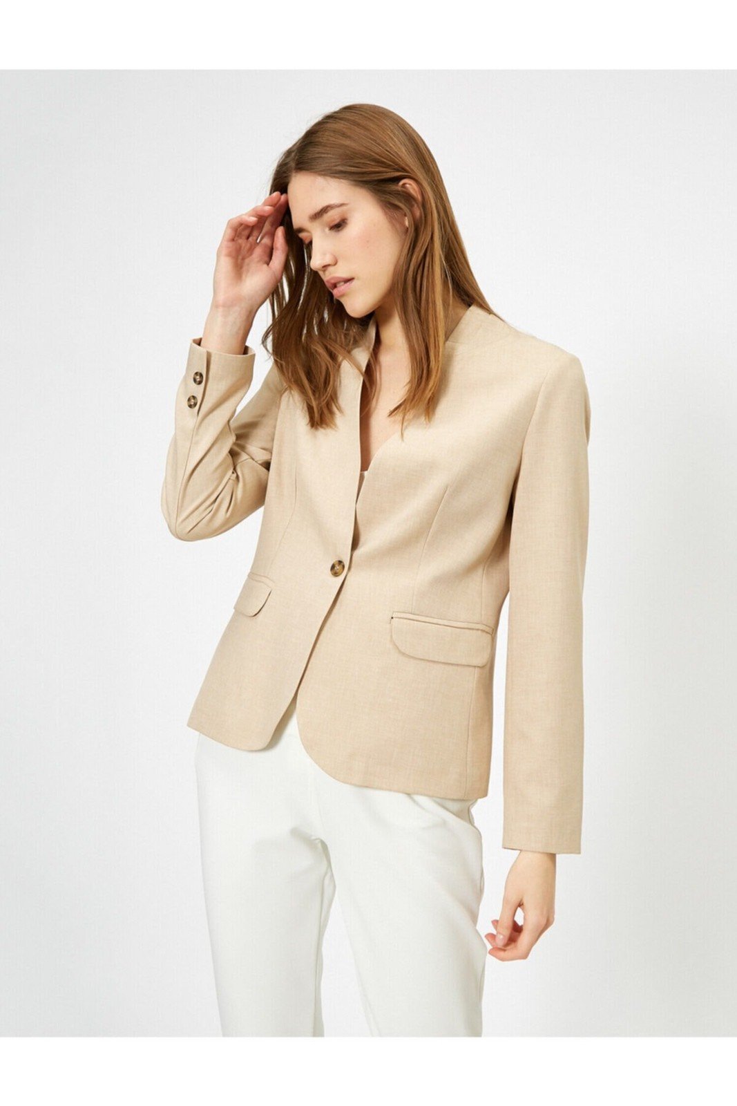 Koton Button Detailed Basic Blazer Jacket