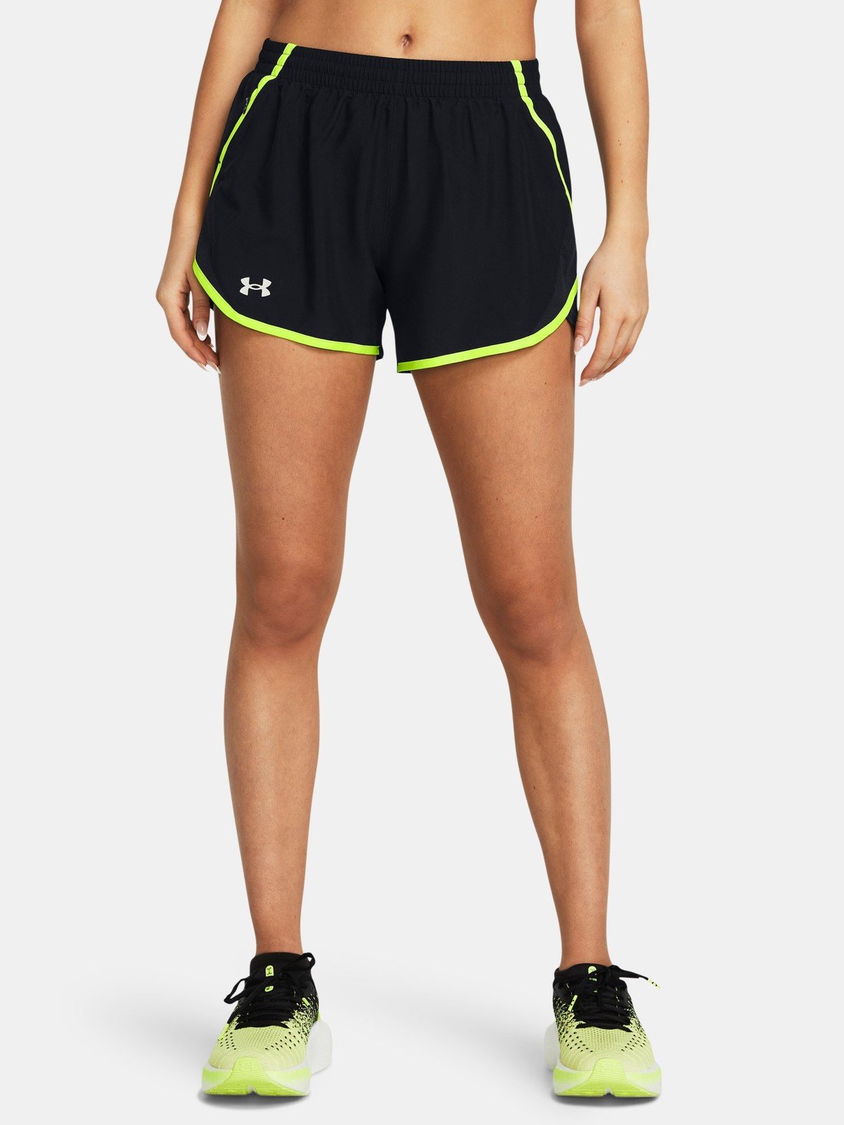 Under Armour Kraťasy UA Fly By 3'' Shorts-BLK - Dámské