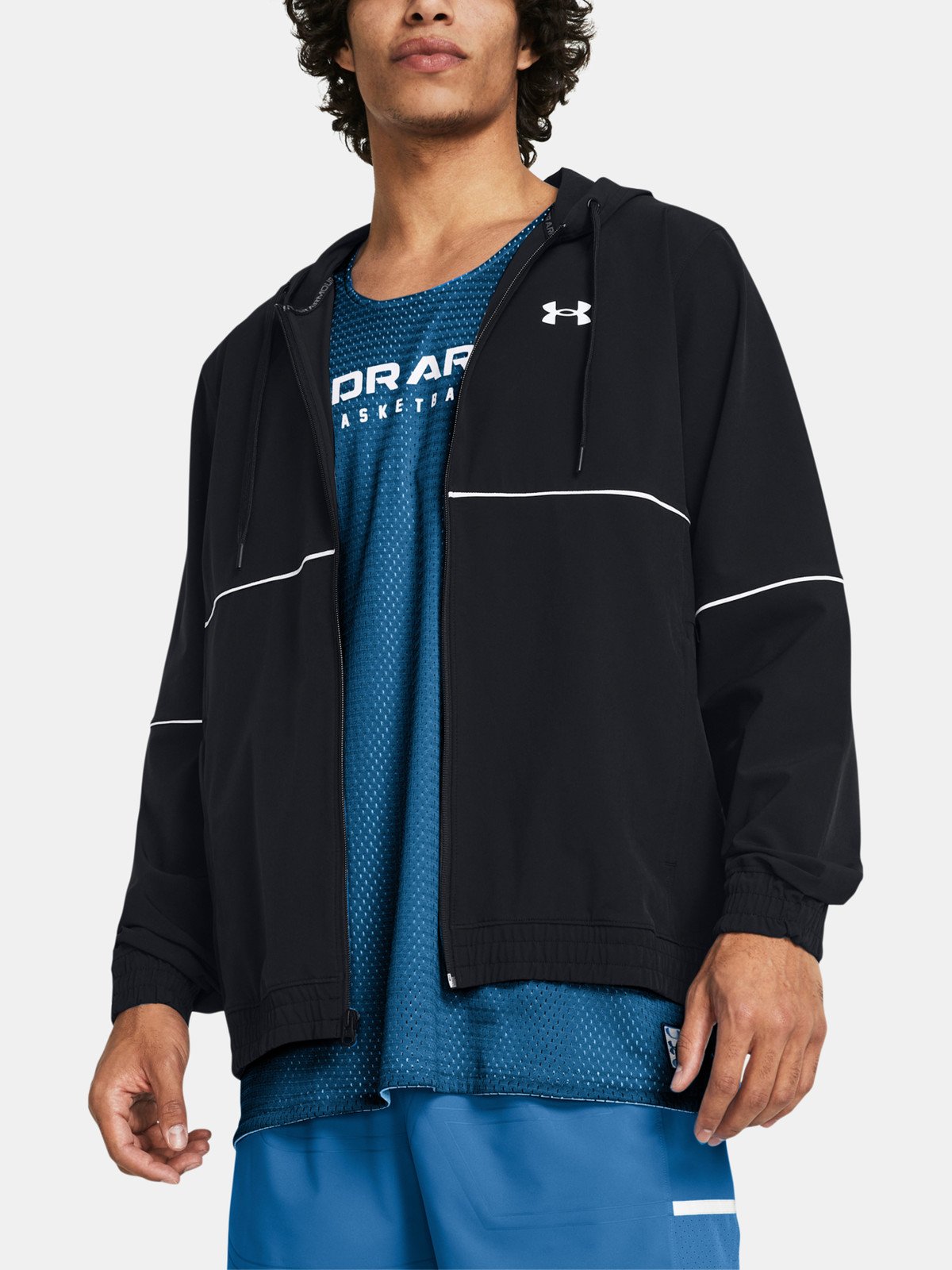 Under Armour Bunda UA Baseline Woven Jacket-BLK - Pánské