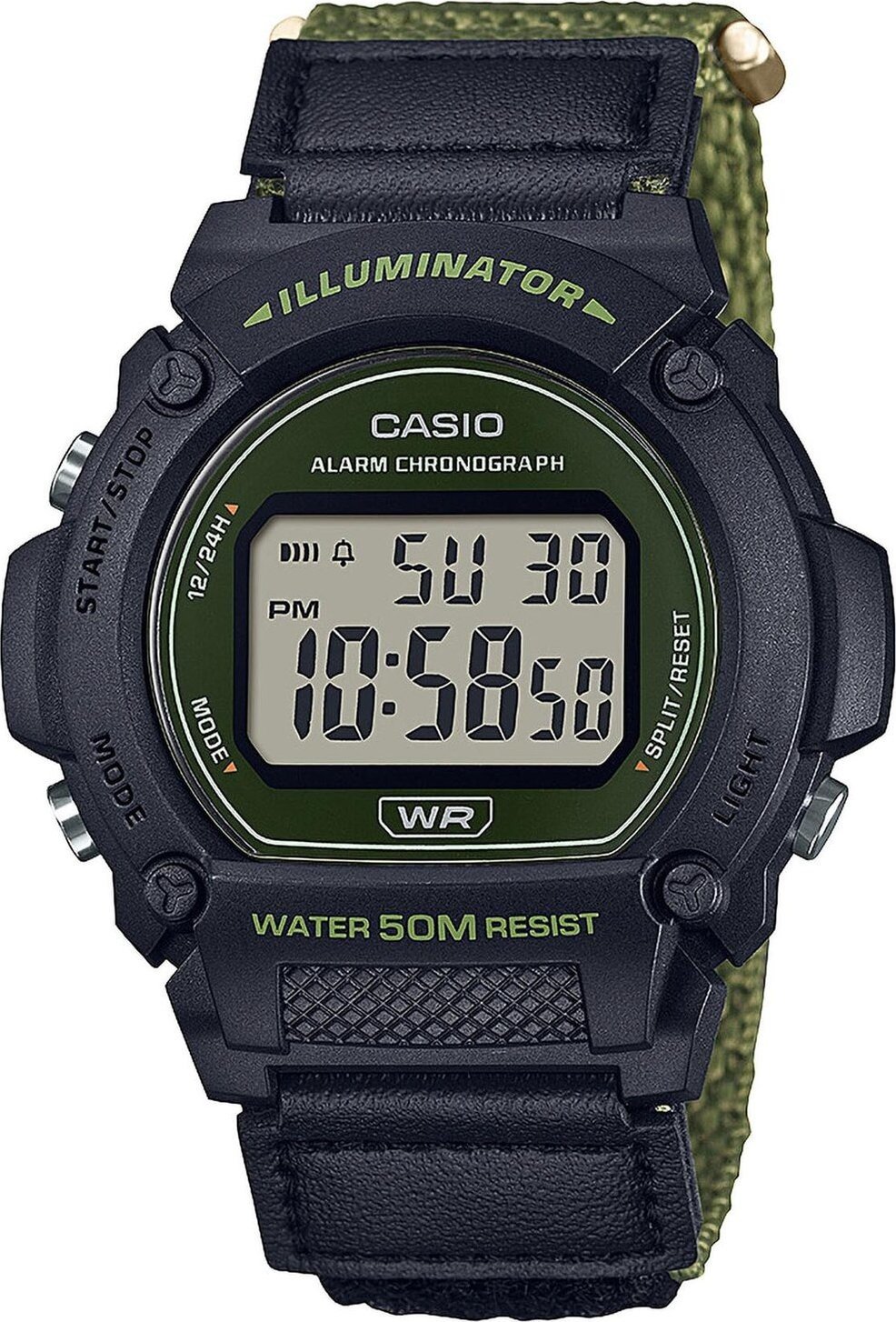 Hodinky Casio W-219HB-3AVEF Black/Green