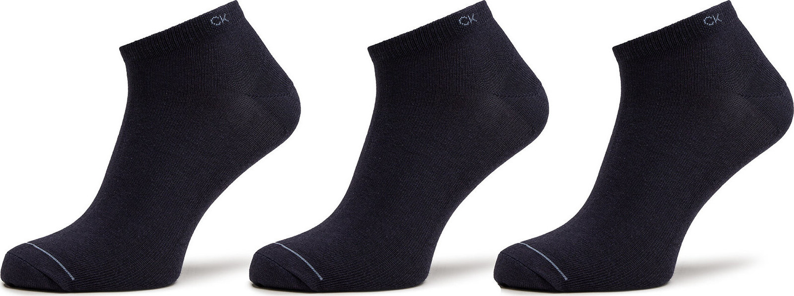 Sada 3 párů dámských nízkých ponožek Calvin Klein 701218718 Navy 003