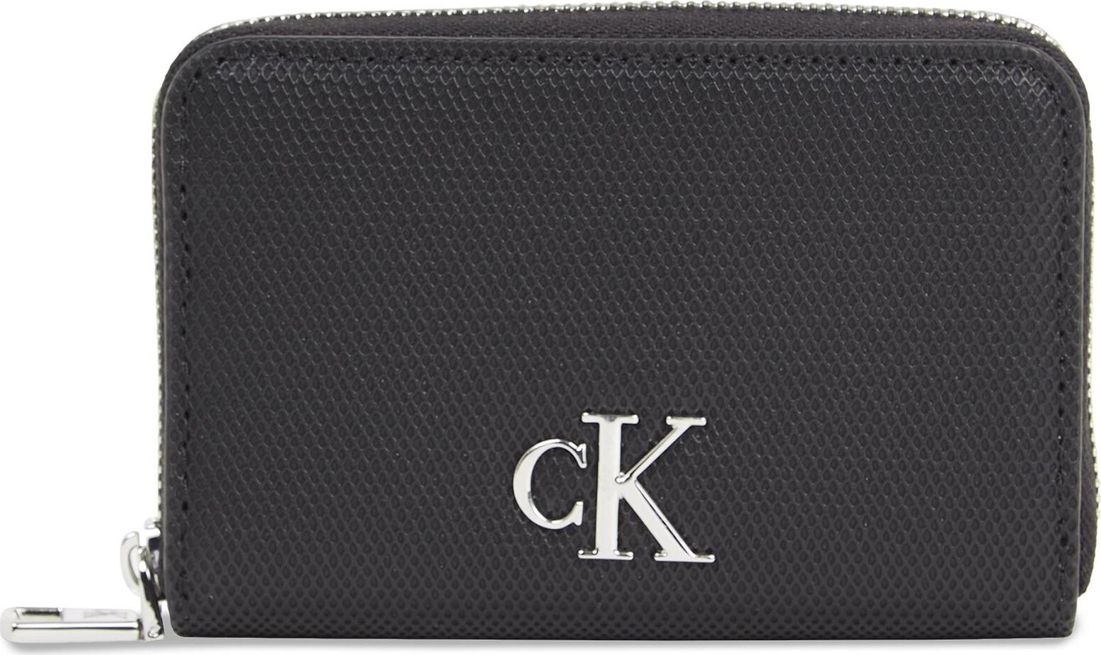 Malá dámská peněženka Calvin Klein Jeans Minimal Monogram M Zip Around T K60K611970 Black BEH