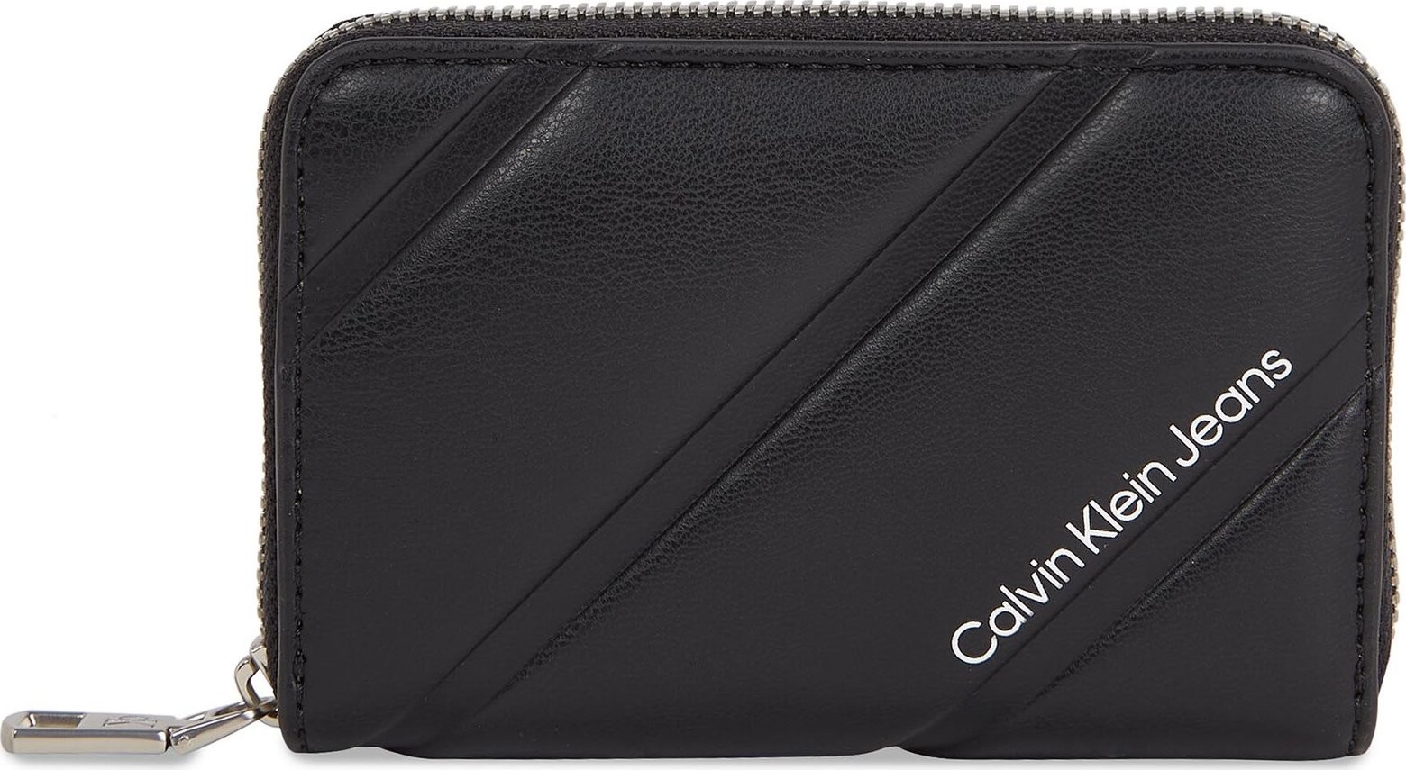 Malá dámská peněženka Calvin Klein Jeans Quilted Med Zip Around K60K611972 Black BEH